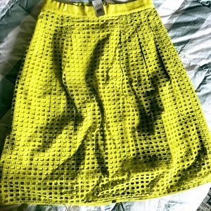 Loft Geometric Cut Out A-line skirt